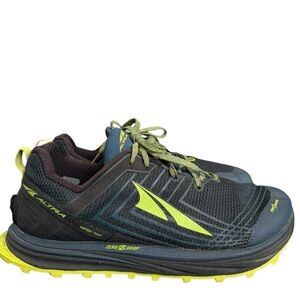 ALTRA TIMP 1.5 Men's SZ 12.5 Trail Running Hiking Walking Shoe Blue Lime Gaiter